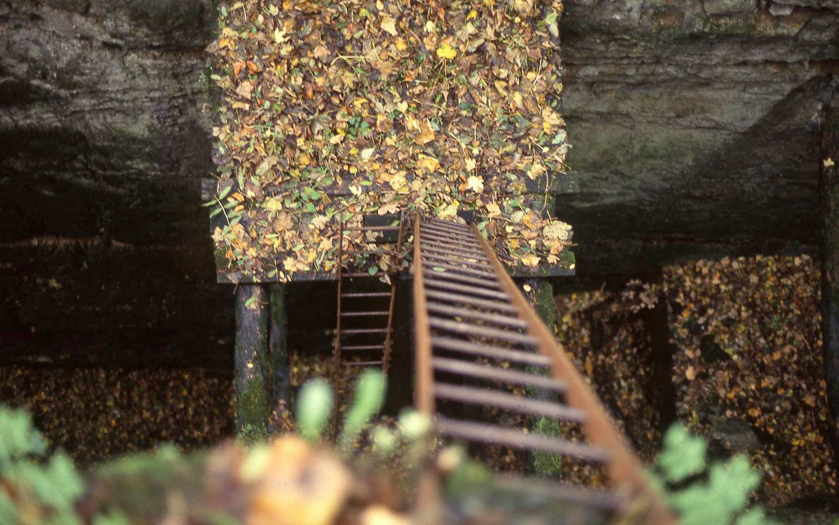 Escape ladderway Long Rake Nov 1991 now filled.
